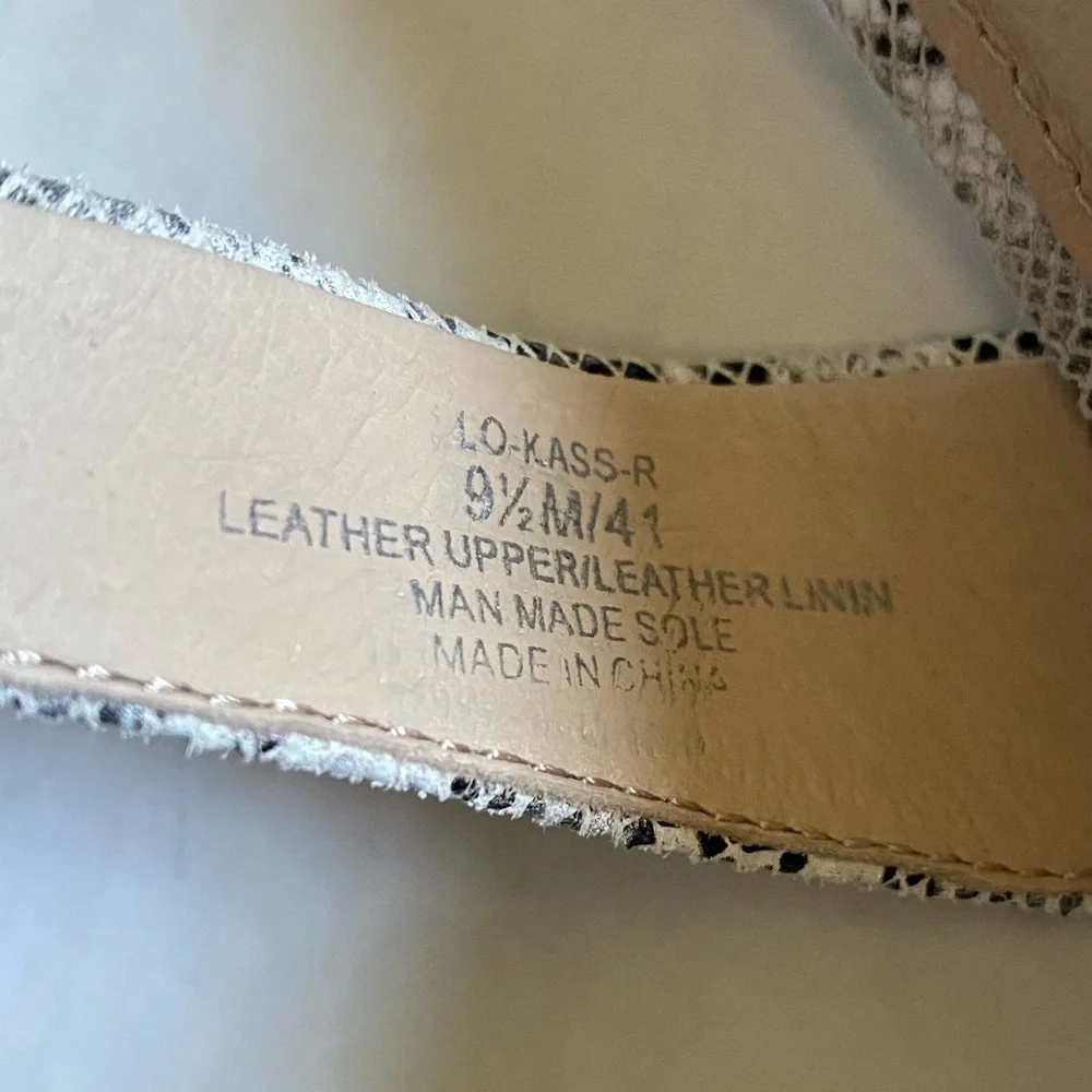 Louise et Cie Kass Snakeprint Embossed Stiletto Sandal NWT